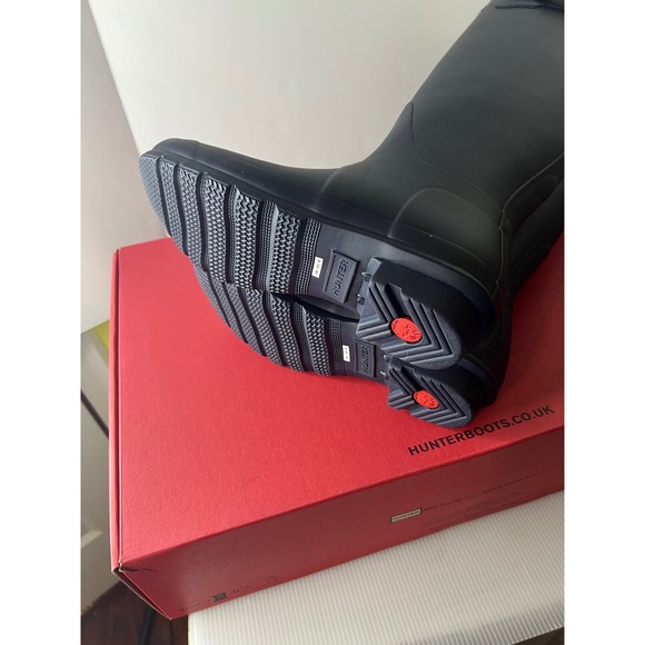 Hunter Original Tall Matte Rubber Waterproof Rain Boots Navy Blue Women's Size 8 - Picture 10 of 11